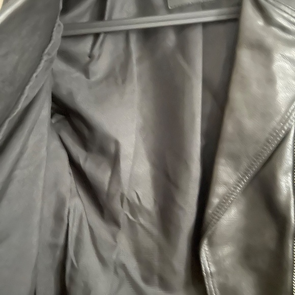 AllSaints DALBY SLIM FIT LEATHER BIKER JACKET - Picture 8 of 12